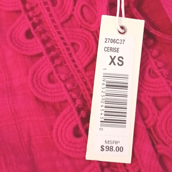 Max Studio " Cerise" Boho Blouse in Size XS (NWT) - Picture 9 of 10